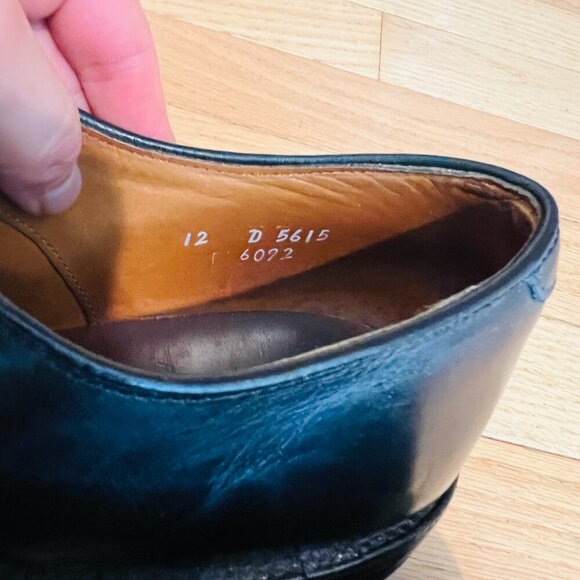 Allen Edmonds Park Avenue Cap Toe Black Lace-Up Oxfords Size 12 D - Picture 15 of 16